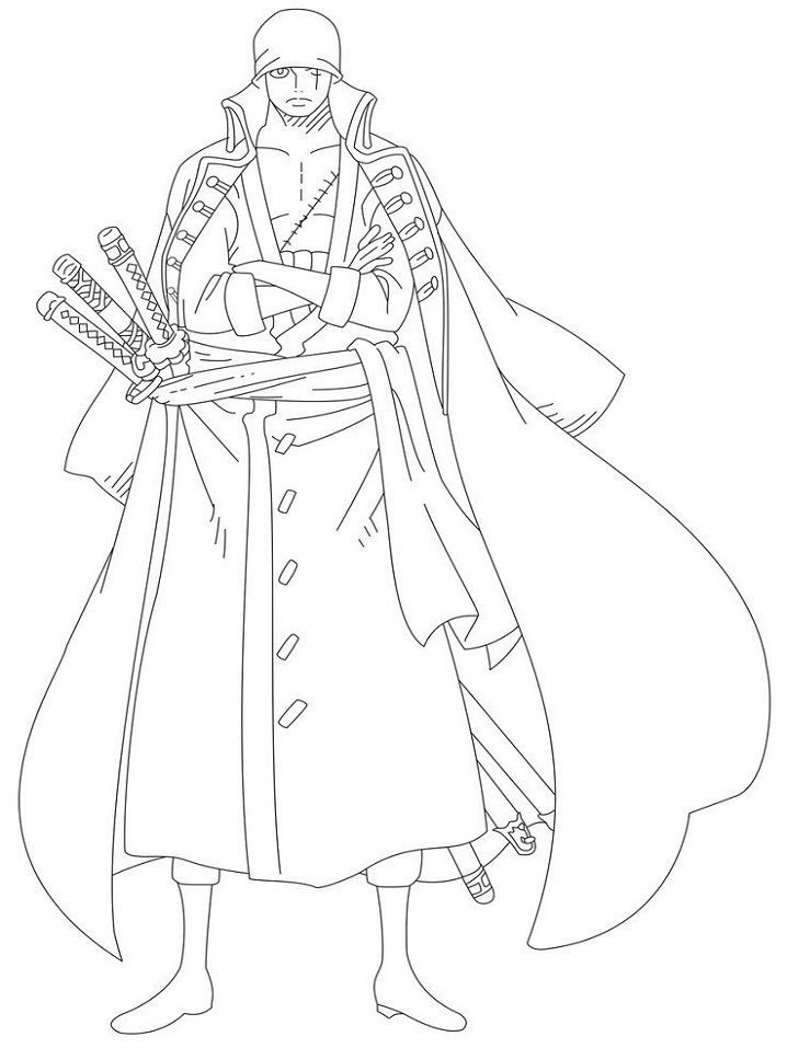 Cool Zoro Coloring Pages - Roronoa Zoro Coloring Pages - Coloring Pages For Kids And Adults