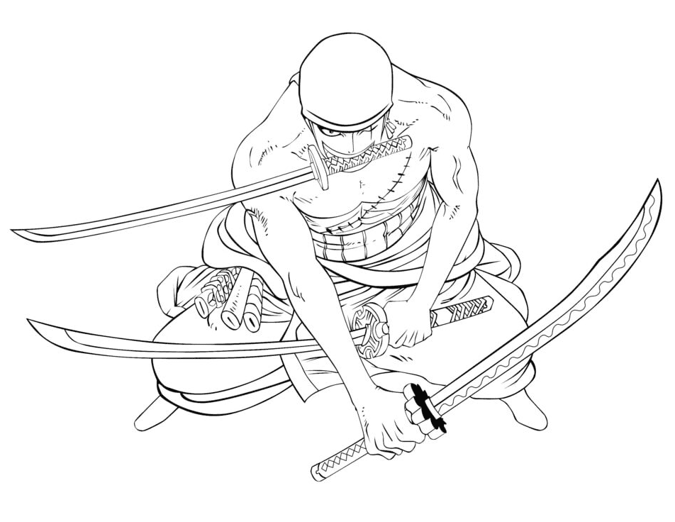 Roronoa Zoro In One Piece Coloring Pages - Roronoa Zoro Coloring Pages - Coloring Pages For Kids And Adults