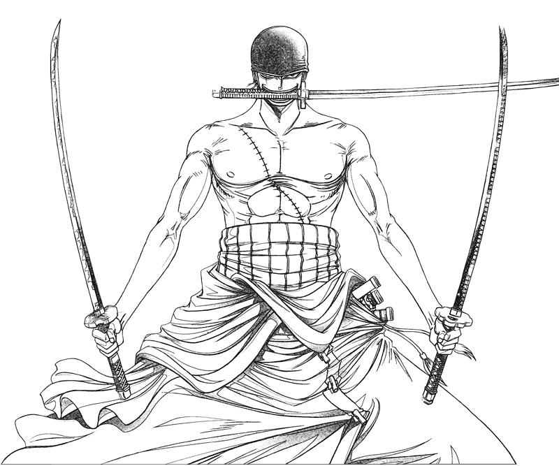 Zoro Coloring Pages - Coloring Home